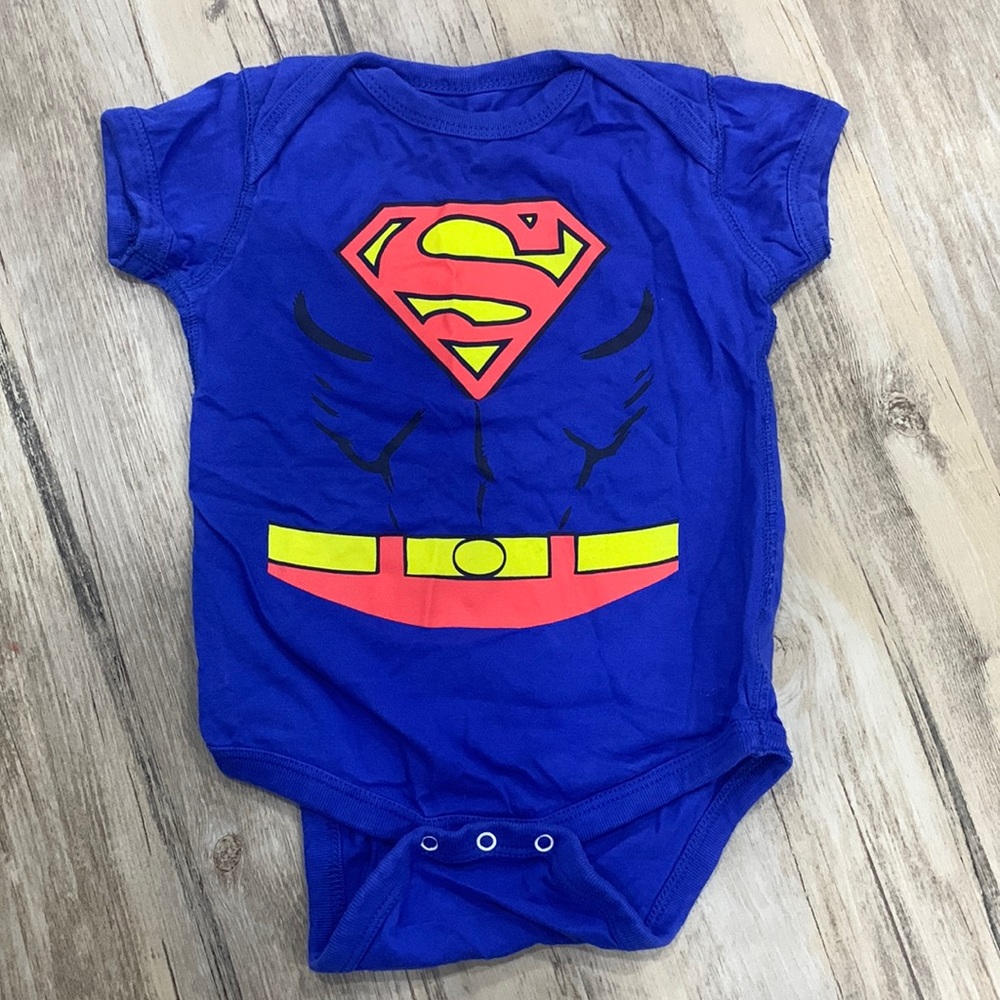Superman Onesie Baby Toddler w Abs and Belt